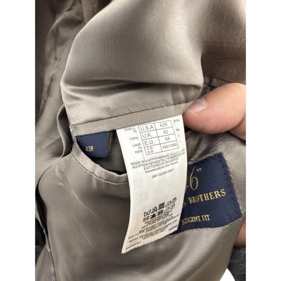 Brooks Brothers 346 Gray Glen Plaid Sport Coat 42R NWT 100% Linen - Picture 9 of 11